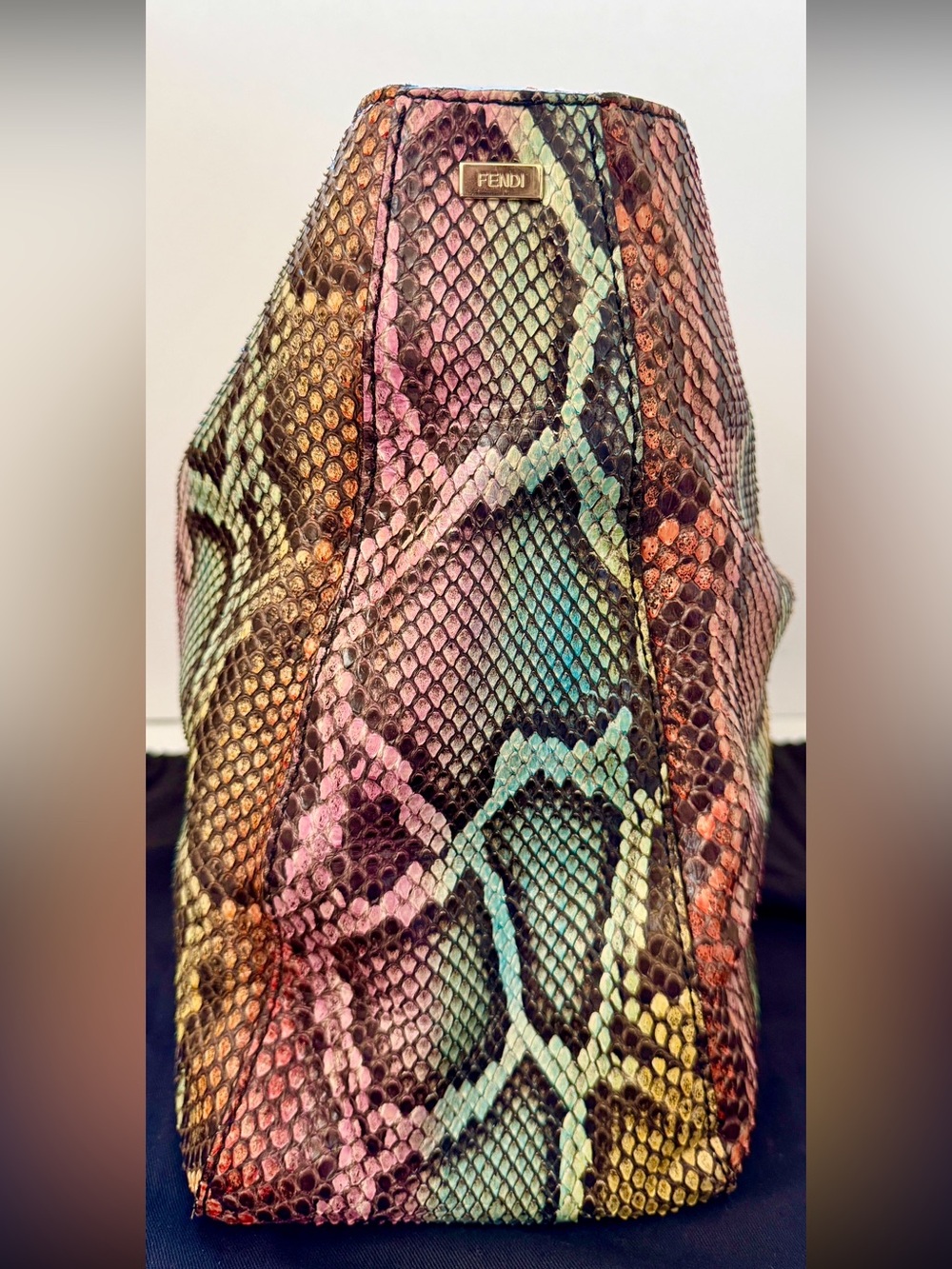ULTRA RARE - FENDI Twin Python Tote Multicolor Bag - Archival Discontinued! - Picture 9 of 17